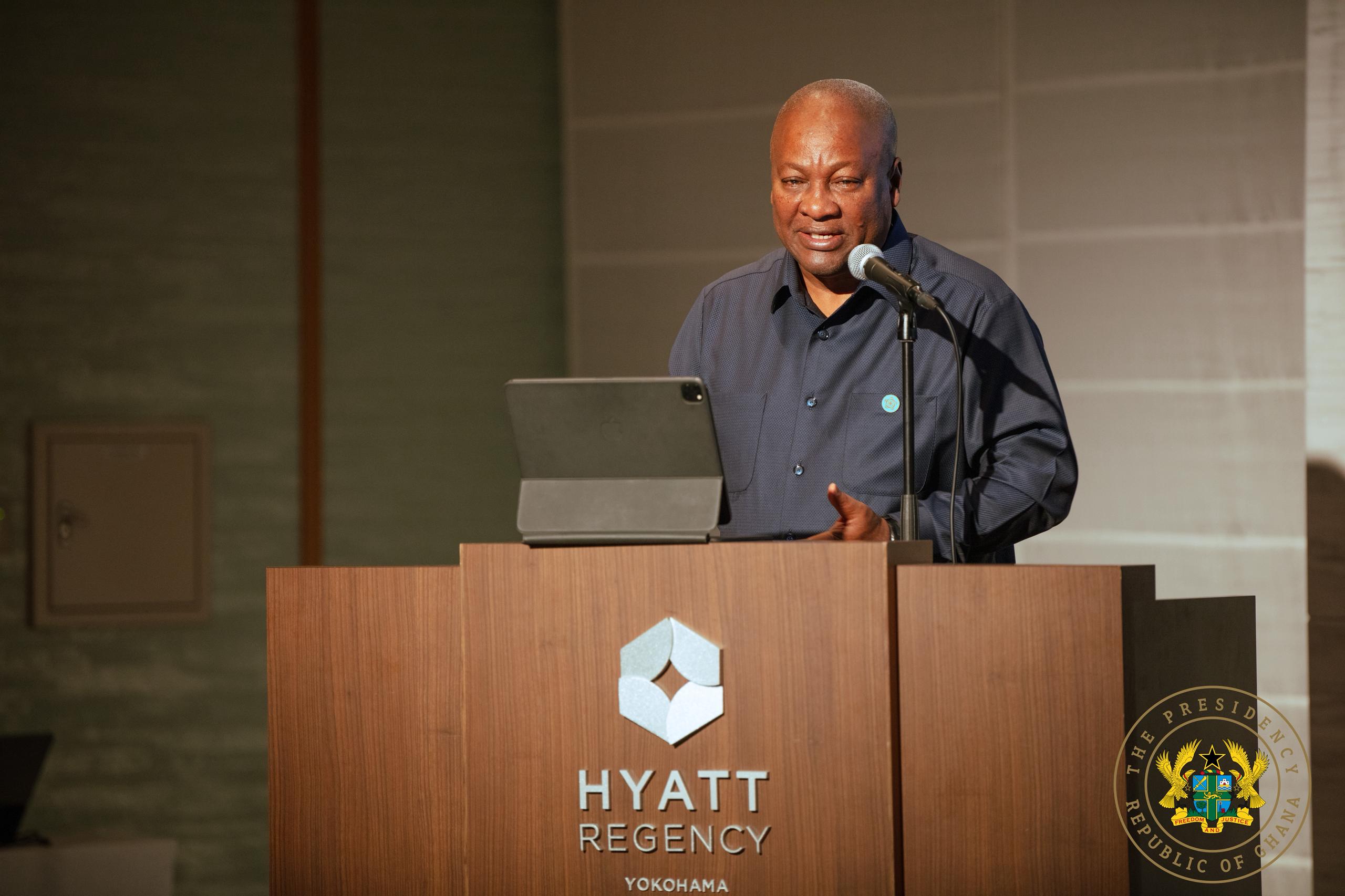 Mahama touts cedi stability, sharp decline in inflation to investors in Tokyo