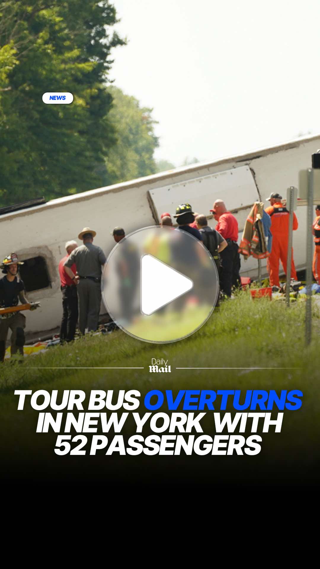 Multiple people, including one child, have been killed and dozens injured after a tour bus overturned on the highway in upstate New York this afternoon. Rescue operations are underway at the 'mass casualty' rollover crash along I-90 in Pembroke, near Buffalo. The bus, believed to have been traveling from Niagara Falls to New York City, had at least 52 people on board, WROC reports. Photographs from the scene show the bus turned over on its side and a heavy police presence along the highway.   Read the full story at Daily Mail. #newyork #upstate #niagarafalls #buffalo