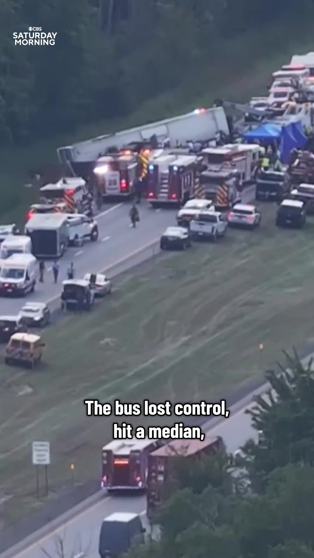 At least five people are dead and dozens more hurt after a tour bus flipped over on the New York State Thruway. The bus was traveling from Niagara Falls back to New York City when it crashed in the town of Pembroke. #ny #news #crash #bus #niagarafalls