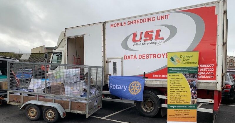 Confidential shredding this Friday for Donegal Down Syndrome Association