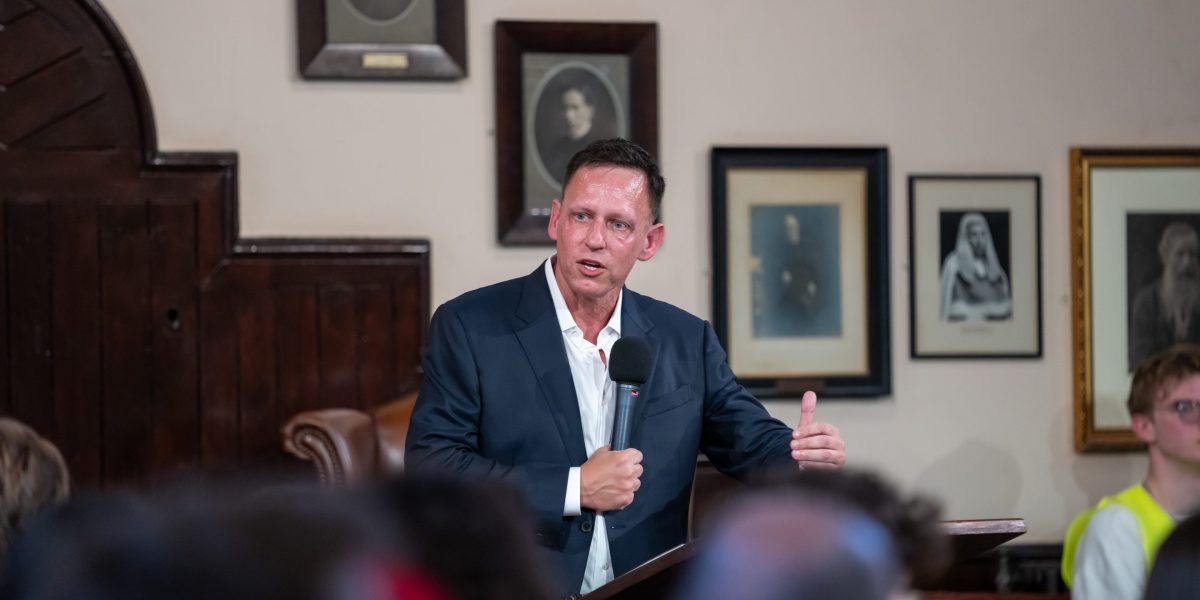 Peter Thiel is delivering 4 private sold-out lectures at a club in San Francisco—about the Antichrist