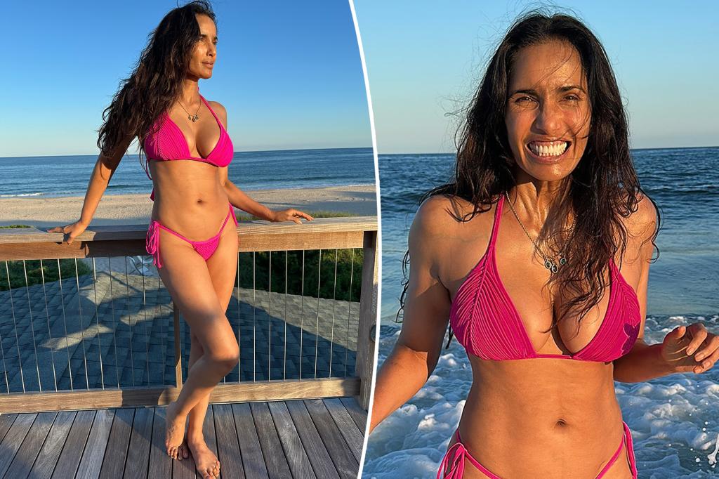 Padma Lakshmi celebrates her 55th birthday in a hot pink bikini