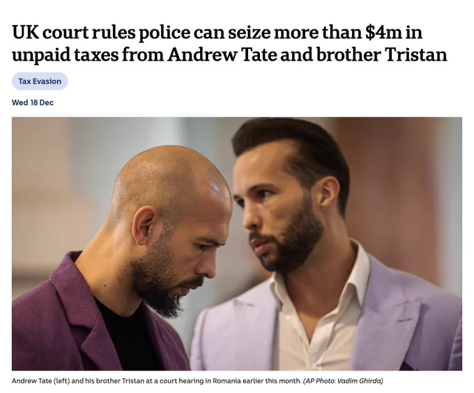 The scumbag UK Government has repeatedly stolen my money. Everytime I do anything in the UK they sieze it and steal it and take me to court for years to get it back. Why do they do this? Because they dont like me having a lawyer to defend myself against their lies - so they try and stop all transfers of anykind so im bankrupt. Do I pay taxes? Yes. In Belize. As explained to them and proven 100 times, but they dont care. They freeze and steal and make me wait years to get my money returned. Why? Because Im Andrew Tate and they hate me. Then it turns out... the DEPUTY PM DOESNT PAY TAXES HERSELF.