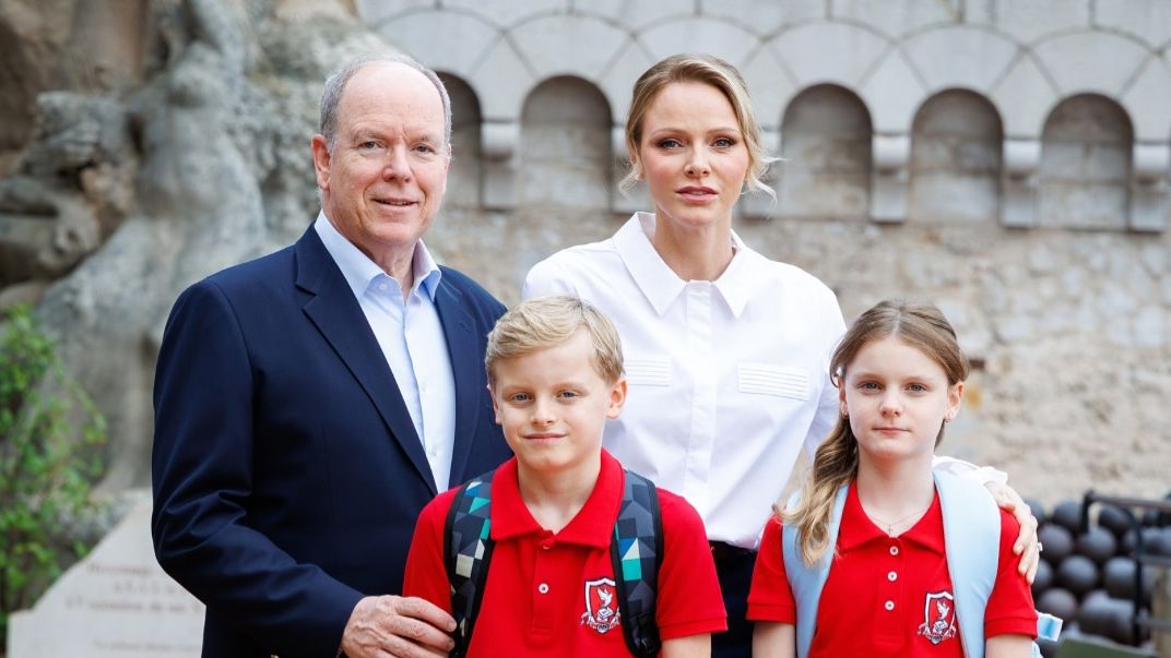 Back to school! Princess Charlene of Monaco joins Prince Jacques and Princess Gabriella as the royal twins settle in for a new year