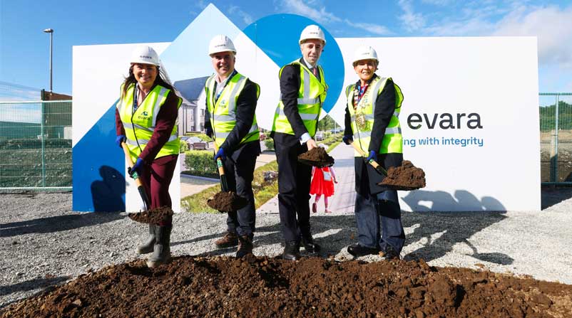 Tánaiste turns the sod at Evara’s new 395-home development