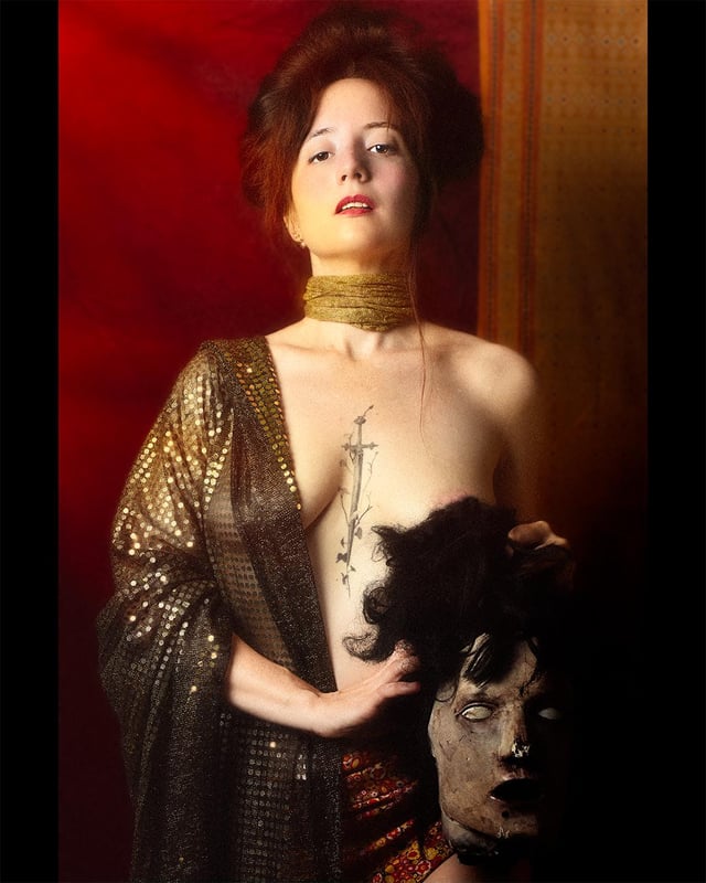 Judith and Holofernes, after Klimt / self-portrait