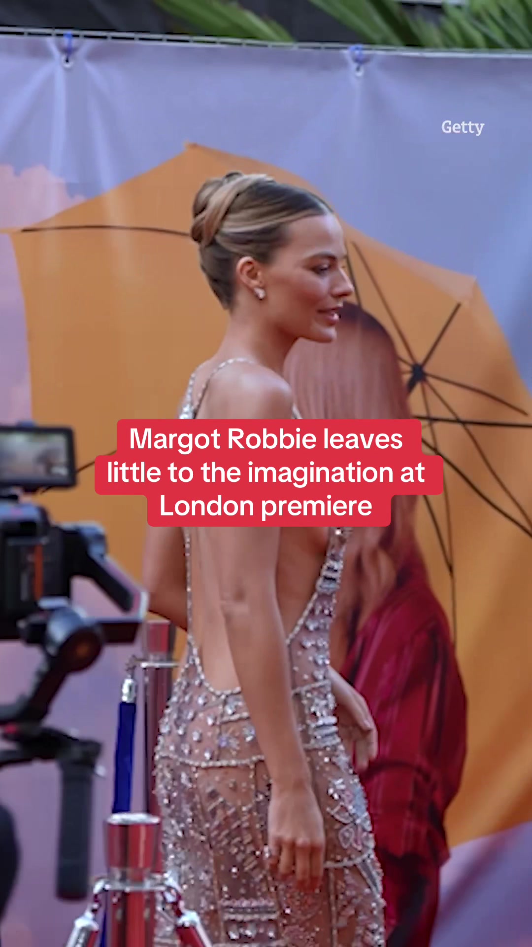 Margot Robbie wowed fans with a 'naked' dress at the premiere of her new film A Big Bold Beautiful Journey. #margotrobbie #fashion #colinfarrell