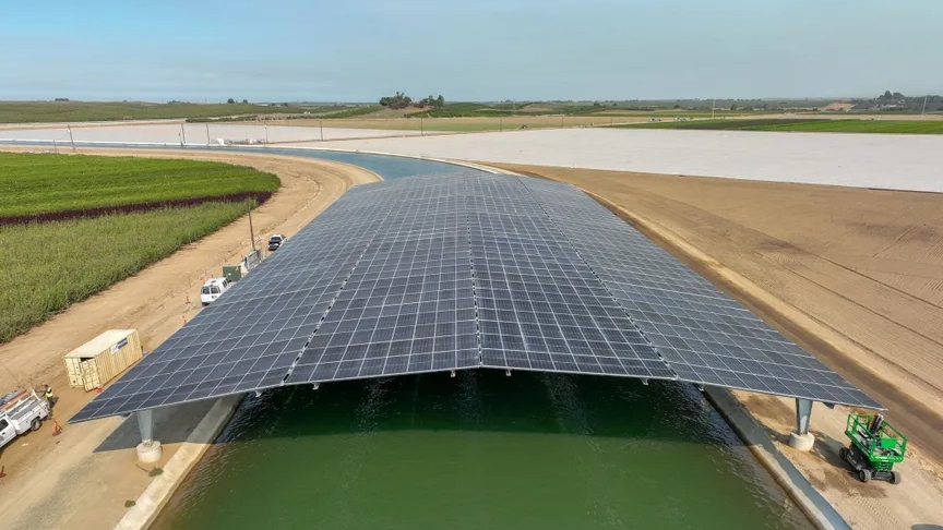 California’s first solar-covered canal is now fully online
