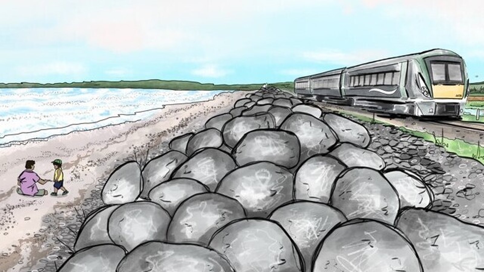 Boulders part of plan to make rail line 'more resilient'