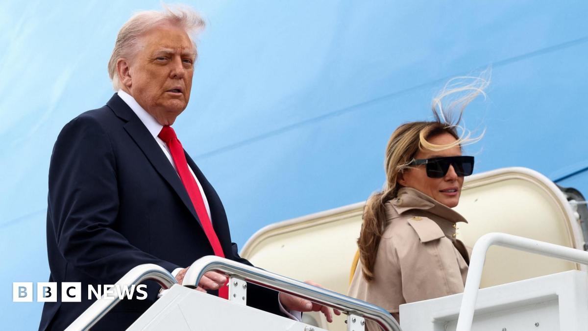President Donald Trump's Air Force One due to land soon in UK for second state visit