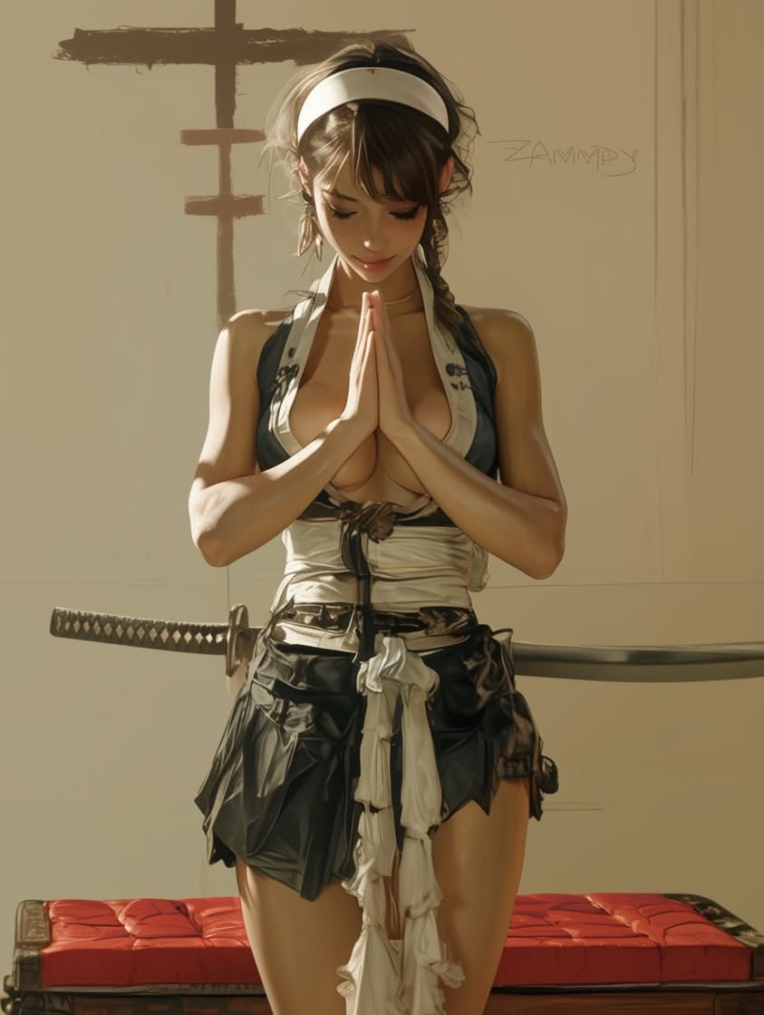 Prepare for the challenge ⚔️ ~ Art by Zampy ~ #fantasyart #beautiful #zampy #aiartwork #girls  Tap for full picture 👇