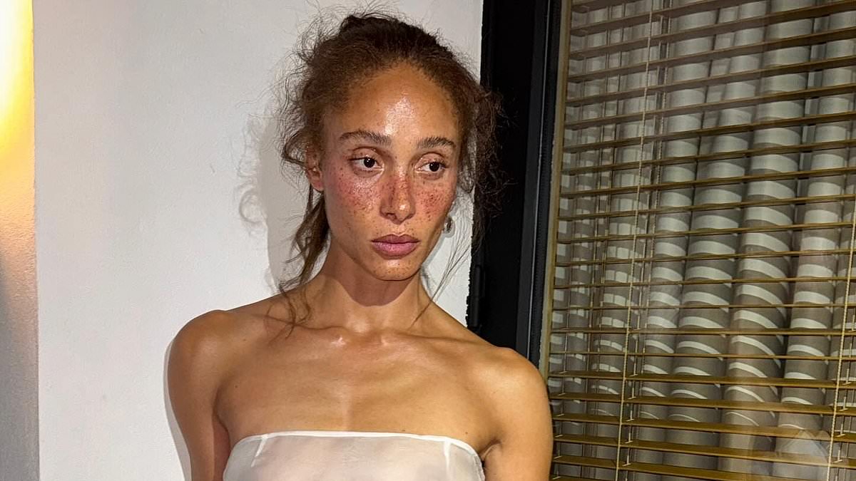 Adwoa Aboah poses in a daring sheer dress and jokes 'orange knickers for the win' as she shares racy snaps