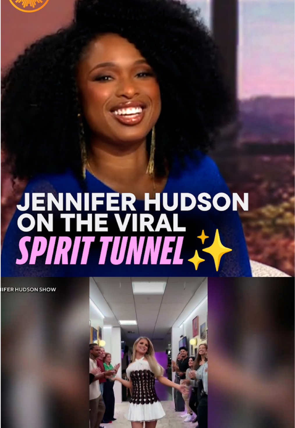 Jennifer Hudson is celebrating the fourth season of her Emmy-nominated daytime series, &quot;The Jennifer Hudson Show.&quot; She talks about the show's infamous spirit tunnel — and how it brings out everyone's human side: &quot;It's, like, you get to see them, you know, enjoy themselves and have a good time.&quot; #jenniferhudson #spirittunnel #talkshow #celebrity