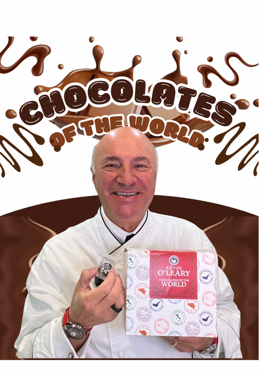 As an investor and chef, I’ve traveled the world, and everywhere I go, I ask the same
 thing: what’s the best chocolate you’ve got?
 That’s how Chocolates of the World was born, a collection of artisan bites from six incredible countries, brought together in one box. Trust me… you're going to love these.