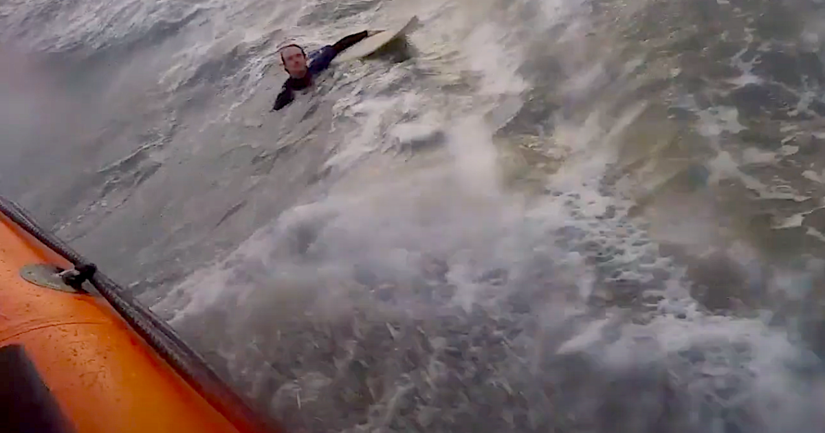 Rip Current Sucks Surfer Half-Mile Out to Sea in UK (Video)