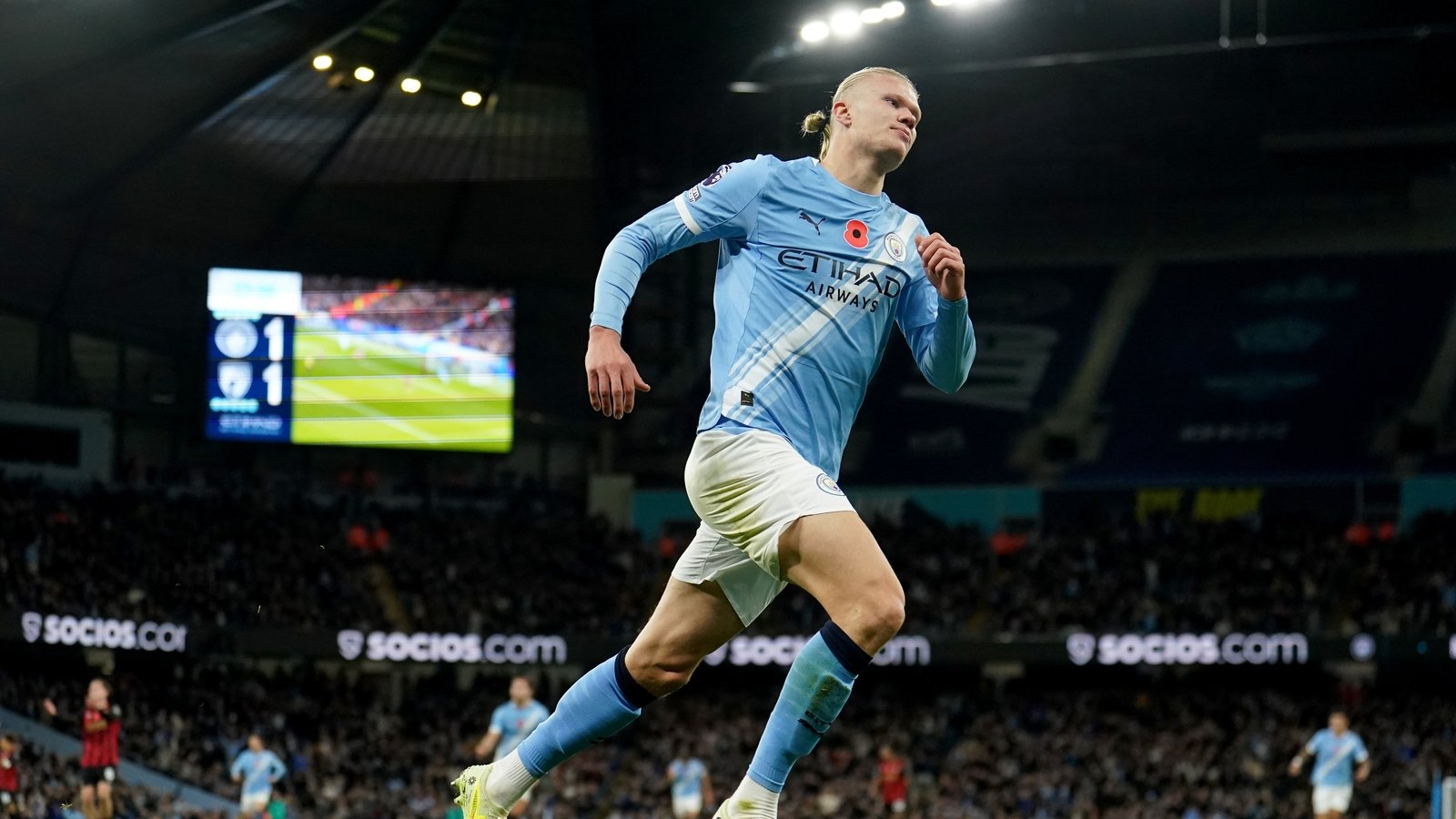 Haaland brace ends Bournemouth's unbeaten run