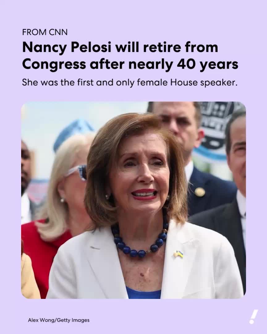 Rep. Nancy Pelosi, the California Democrat who made history as the first woman House speaker in 2007, announced she will not seek reelection at the end of her term in 2027. &quot;As we go forward, my message to the city I love is this: San Francisco, know your power,&quot; Pelosi said in a video statement. #news #usnews #nancypelosi #politics
