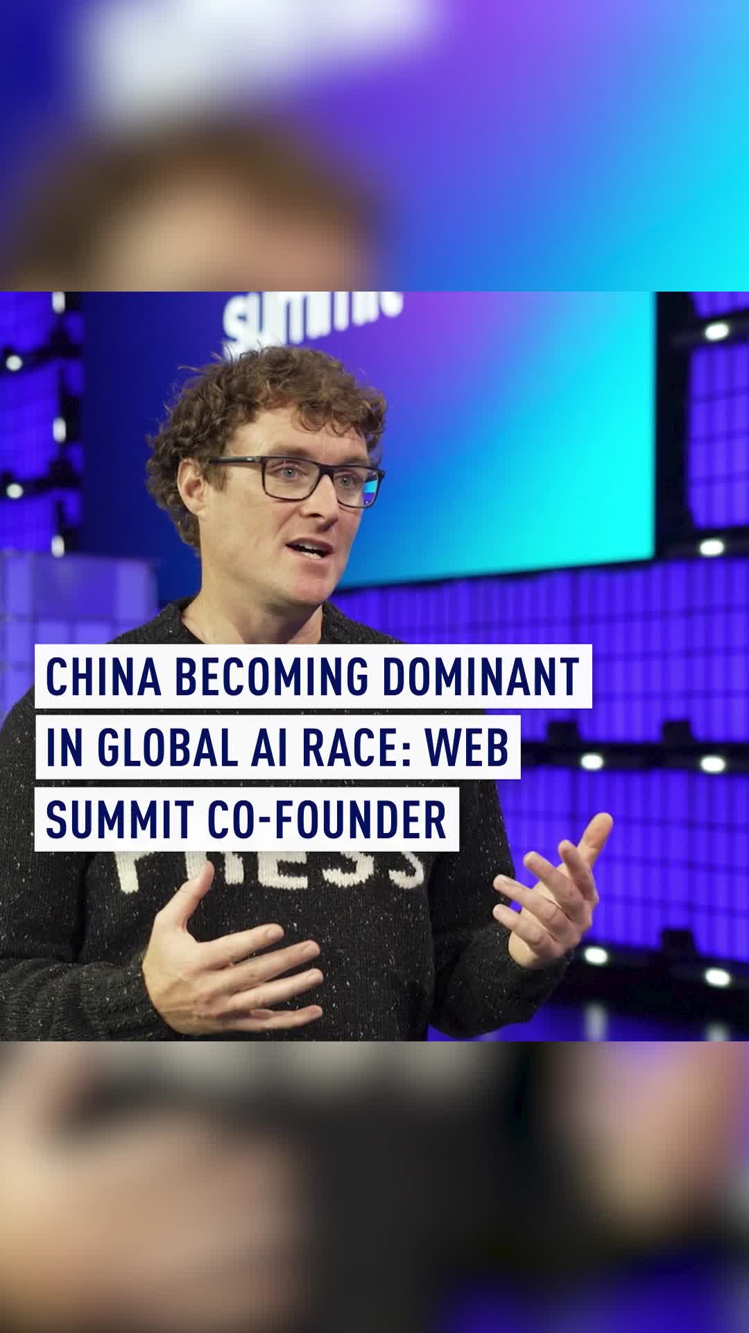Paddy Cosgrave, the co-founder of the Web Summit co-founder, told CGTN that China is becoming the dominant force in AI. Cosgrove was speaking on the first day of Web Summit 2025 in Lisbon. #China #Websummit #Squirrelai #Ai #Websummit2025