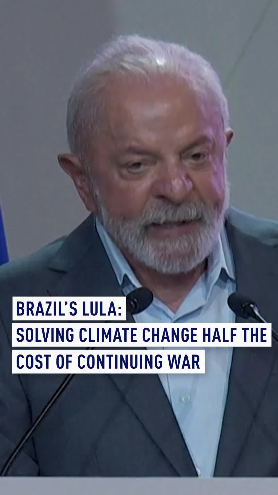 Brazilian President Luiz Inacio Lula da Silva blasted climate change deniers at the start of the COP30 summit in Bellen. He told delegates "It is much cheaper to spend one trillion three hundred billion dollars to end this deadly problem than to spend two trillion seven hundred billion dollars on war, as they did last year." The figure of $1.3 trillion is the amount that the COP29 and COP30 presidencies have identified as the annual climate financing needed for developing countries by 2035 to meet climate goals. #cop30 #Brazil #climatechange