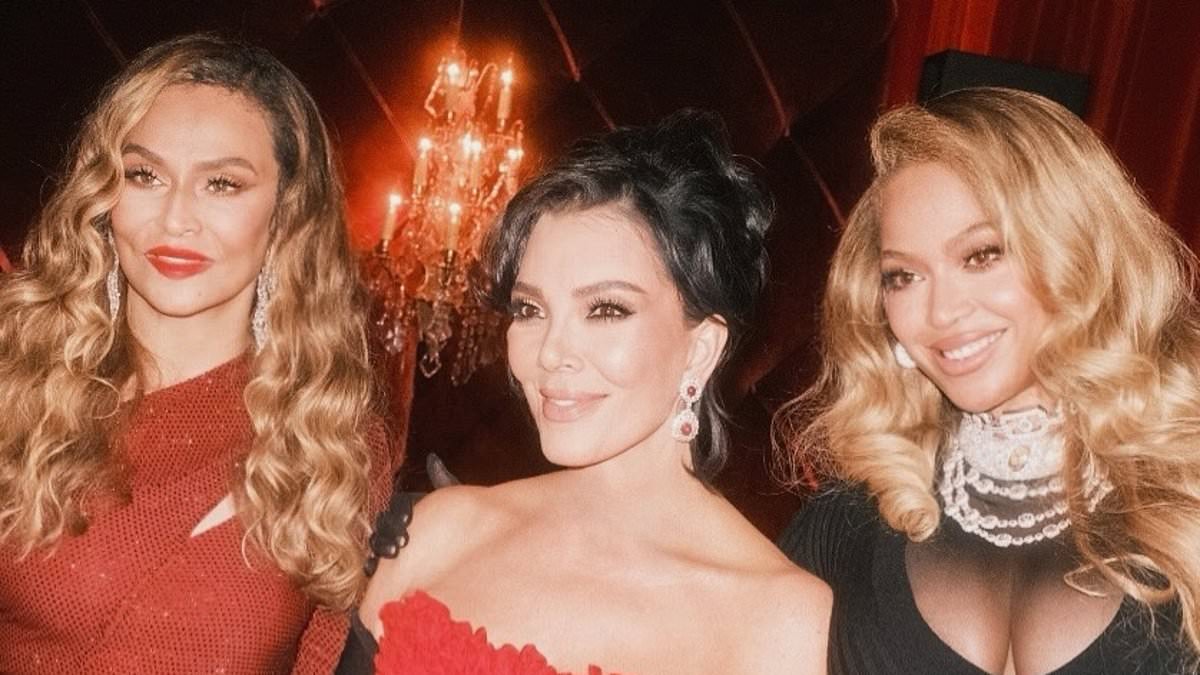 Kris Jenner snags a photo with Beyonce and dances with Justin Bieber at her star-studded 70th birthday bash