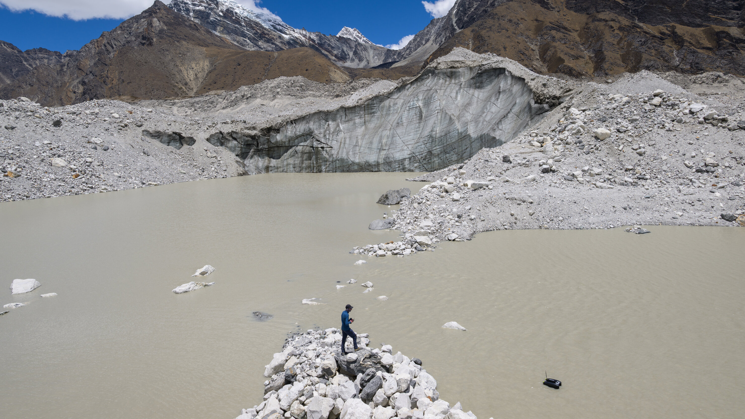 Melting Glaciers in the Himalayas Feed Lakes That Threaten Towns Below