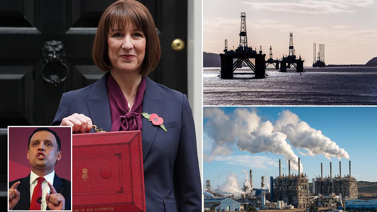 Reeves warned she will 'sound the death knell' for North Sea oil and gas unless she scraps windfall energy levy in her budget