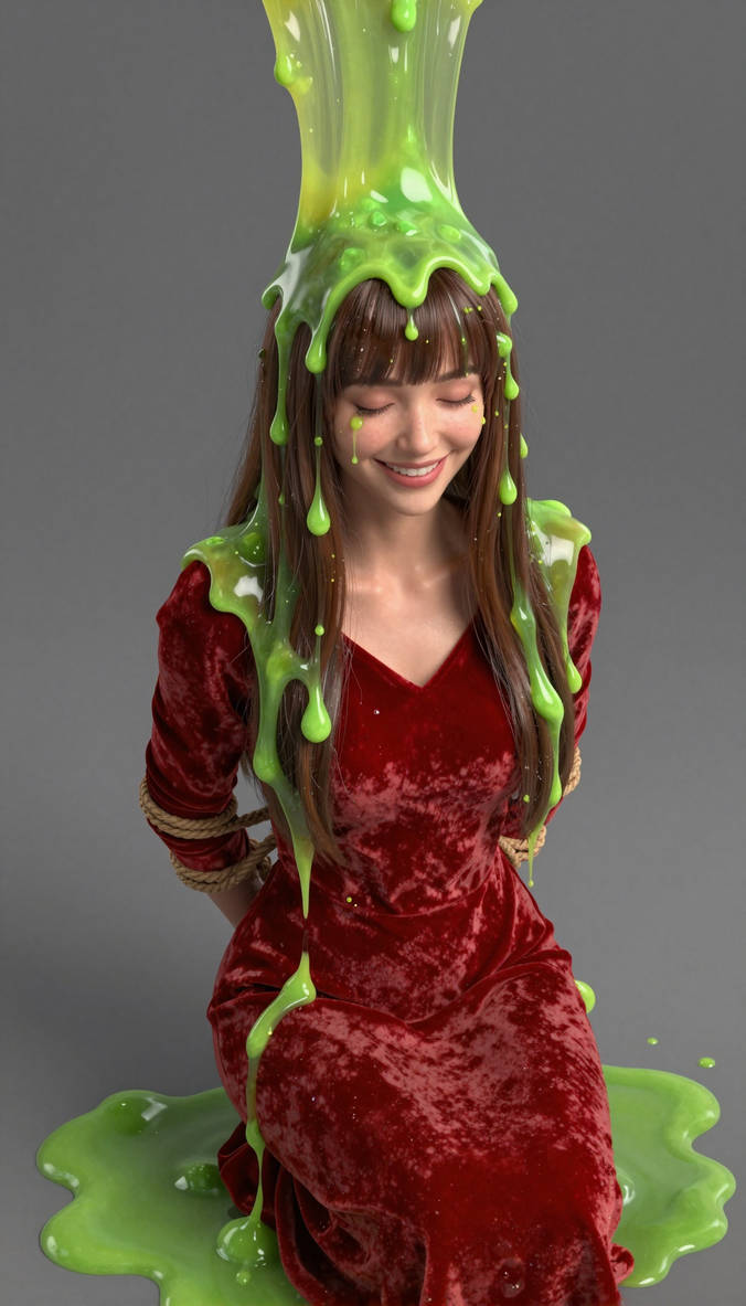 Red dress sliming  (Z-image Turbo testing 1) by TheSlimer on DeviantArt