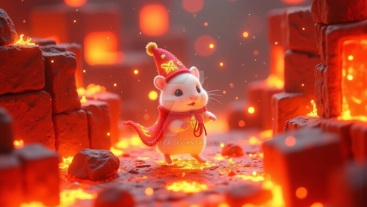 Fire Mage Hamster by Lunfea on DeviantArt