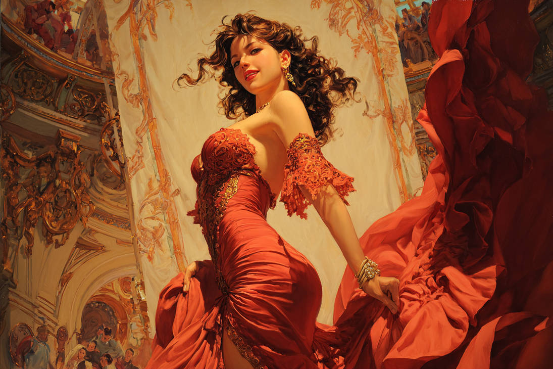 The Scarlet Dancer of the Gilded Hall by TimforShadeDigital on DeviantArt