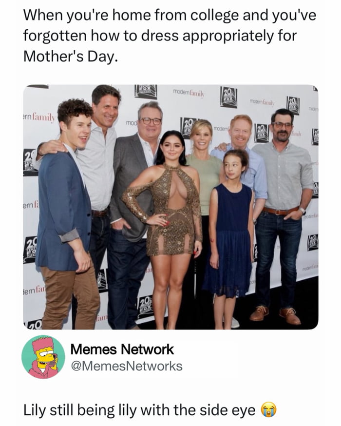 Coming home from college and forgetting how to dress for family events