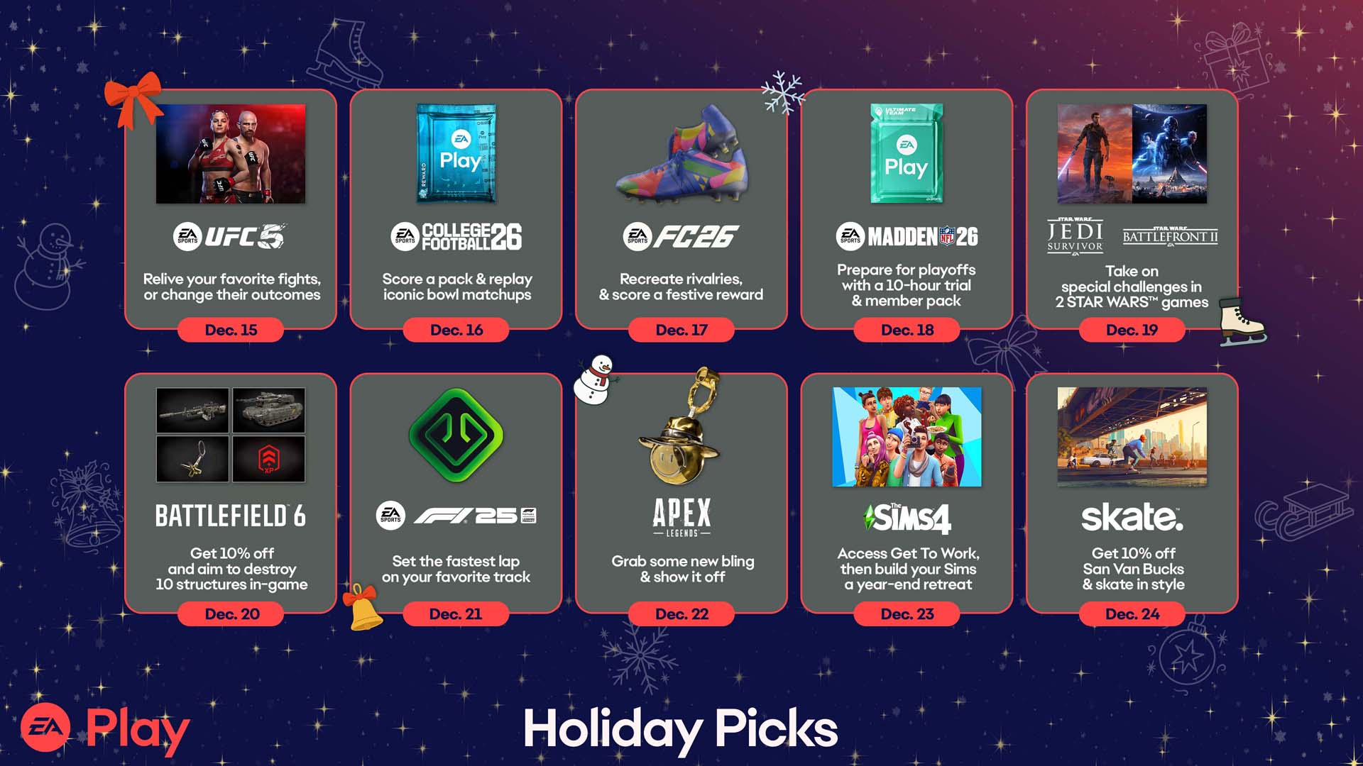 Celebrate the Season with EA Play’s Holiday Picks