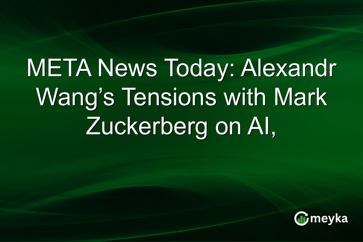 META News Today: Alexandr Wang’s Tensions with Mark Zuckerberg on AI,