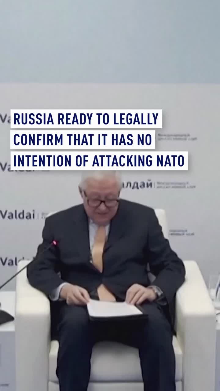 Russia is willing to formally guarantee it has no plans to attack the European Union or NATO, Russian Deputy Foreign Minister Sergei Ryabkov said Monday. "Russia does not pursue the aggressive goals attributed to our country," Ryabkov stated, adding that Moscow is prepared to enshrine this commitment in a legal agreement as part of resolving the Ukraine crisis, based on "equal and indivisible security." The statement comes amid ongoing tensions over Russia's conflict with Ukraine, though skepticism remains high among Western nations about Moscow's commitments. #Russia #NATO #EU #Ukraine #Diplomacy #InternationalRelations