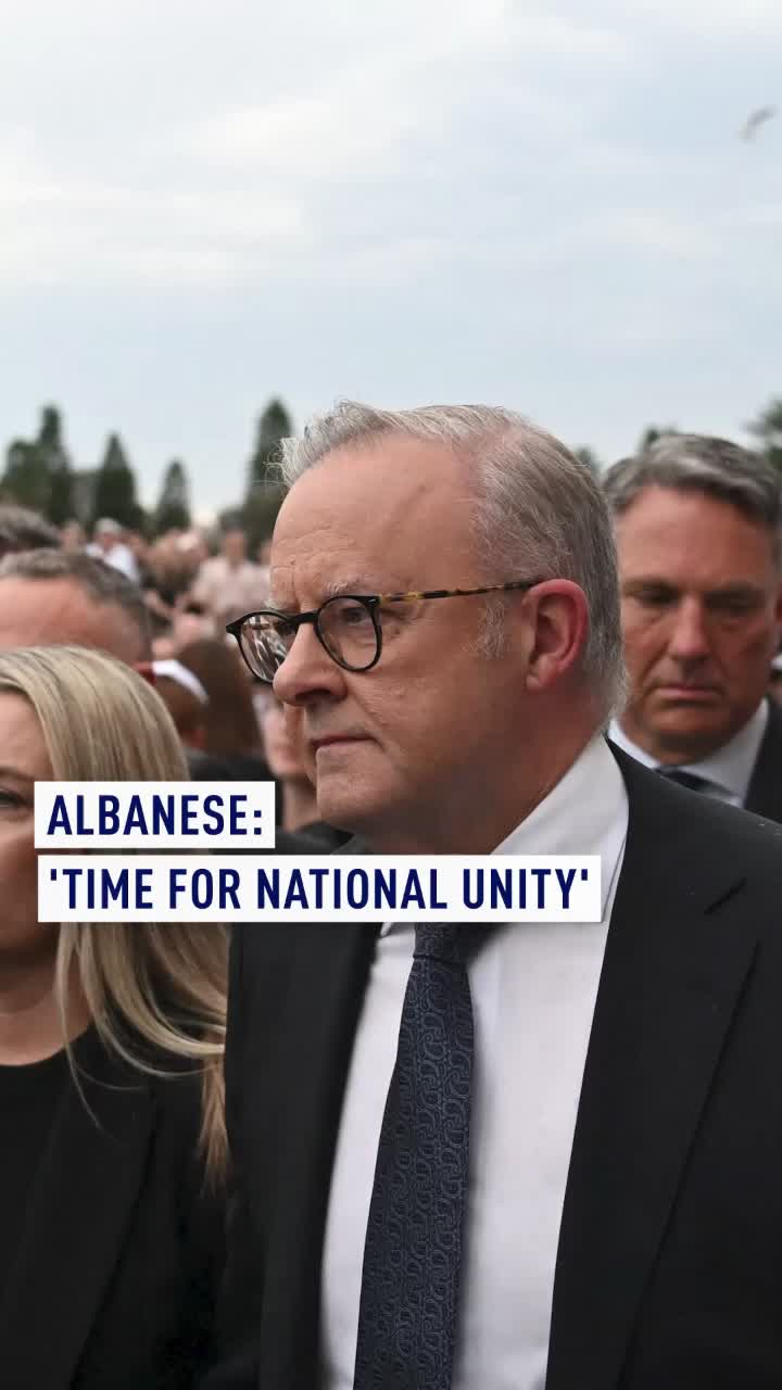 Prime Minister Anthony Albanese has called for national unity following the Bondi Beach mass shooting that killed 15 people. Speaking in Canberra, he acknowledged community anger after being booed at Sunday's memorial attended by thousands. Critics say the government hasn't done enough to address rising antisemitism, though Albanese points to hate speech laws and Iran's ambassador expulsion as evidence of action. #Australia #BondiShooting #Albanese #Antisemitism #Sydney