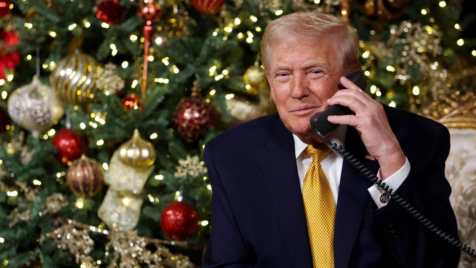 Trump’s Wild Christmas Eve: Truth Social Barrage Of Grievances And Warning Kids About ‘Bad Santa’