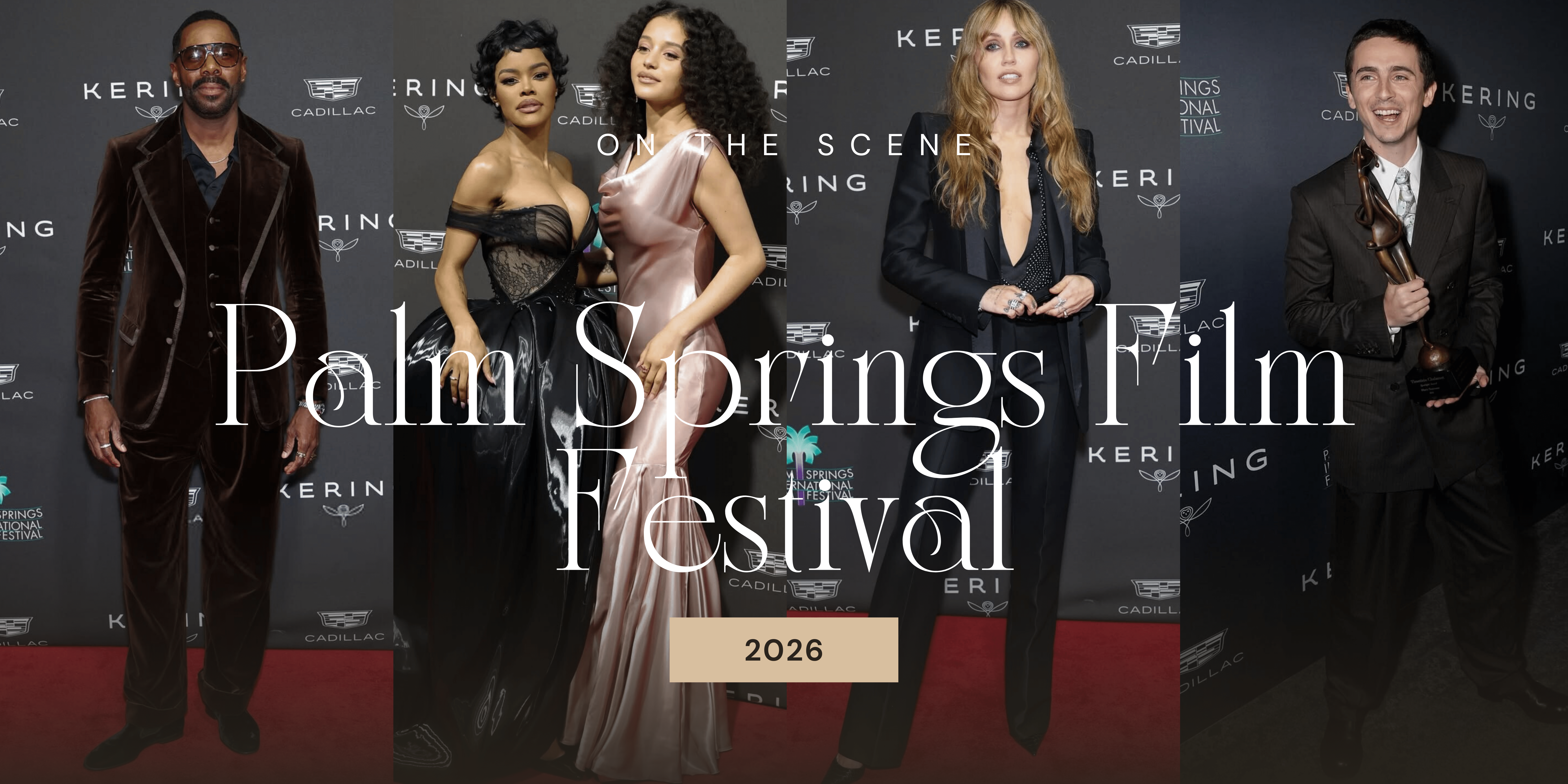 On the Scene at the Palm Springs International Film Festival: Teyana Taylor in Miss Sohee, Kylie Jenner in Ludovic de Saint Sernin, Colman Domingo in Prada, Renate Reinsve in Givenchy, and More!