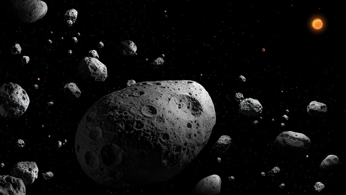 Astronomers spot record-breaking asteroid the size of seven football pitches - and it could be nudged towards Earth
