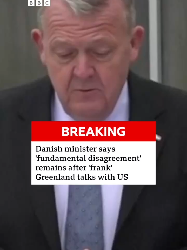 Danish minister says "fundamental disagreement" remains after "frank" Greenland talks with US. #Greenland #Denmark #LarsLøkkeRasmussen #USNews #BBCNews