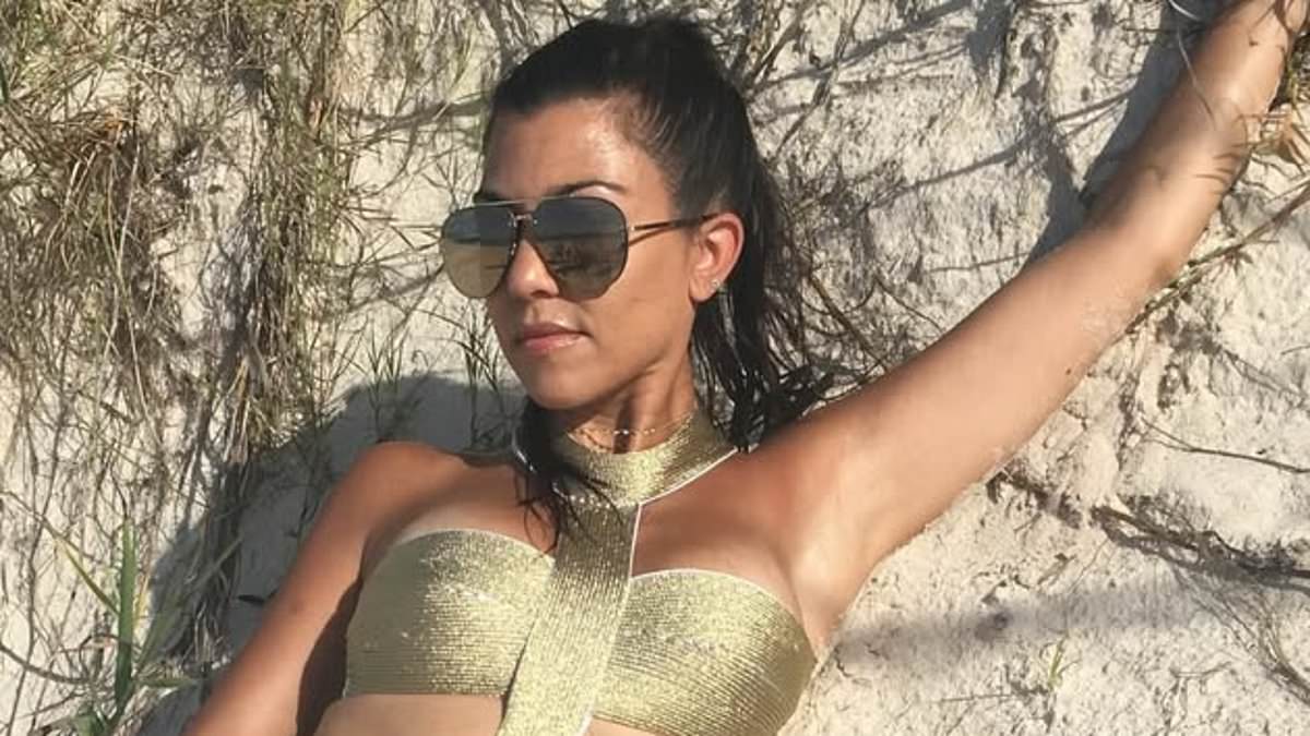 Kourtney Kardashian, 46, shocks fans with very cheeky bikini flashback photos as Travis Barker hits like button
