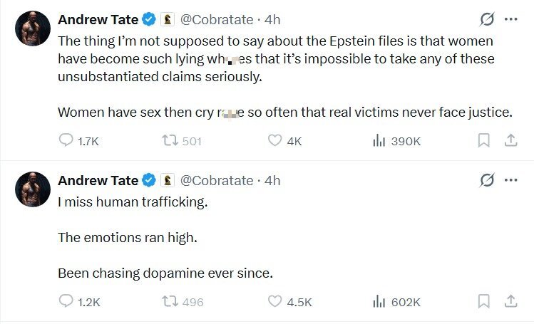 'Disappearing' People is also human trafficking. Even Andrew Tate misses it.