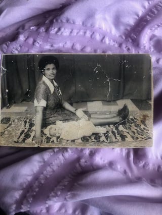 My dad and his mom, 1976