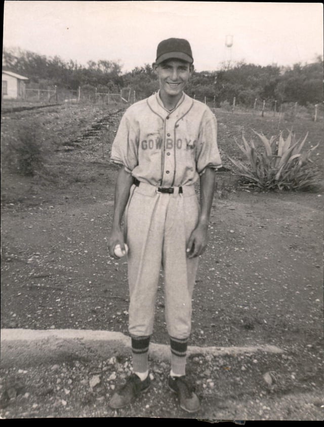 My father pitched for the Llano High School Cowboys baseball team (c. 1950-1952)