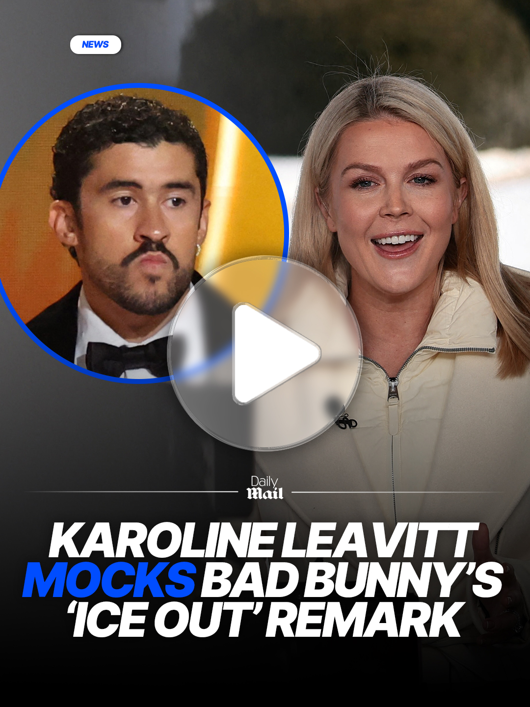 White House press secretary Karoline Leavitt took a swipe at Bad Bunny after he criticized Immigration and Customs Enforcement agents at the Grammys. Bad Bunny declared 'ICE out!' as he accepted the award for Best Musica Urbana Album. Leavitt responded to this remark saying, 'I think it's very ironic and frankly sad to see celebrities who live in gated communities...trying to demonize law enforcement, public servants who work for the United States government to enforce our nation's laws.' #whitehouse#usa #ICE #badbunny #grammys