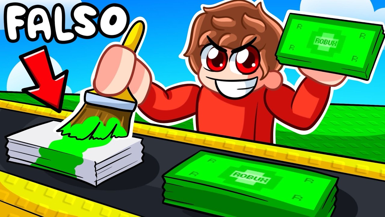Hice una FÁBRICA DE DINERO FALSO en Roblox!