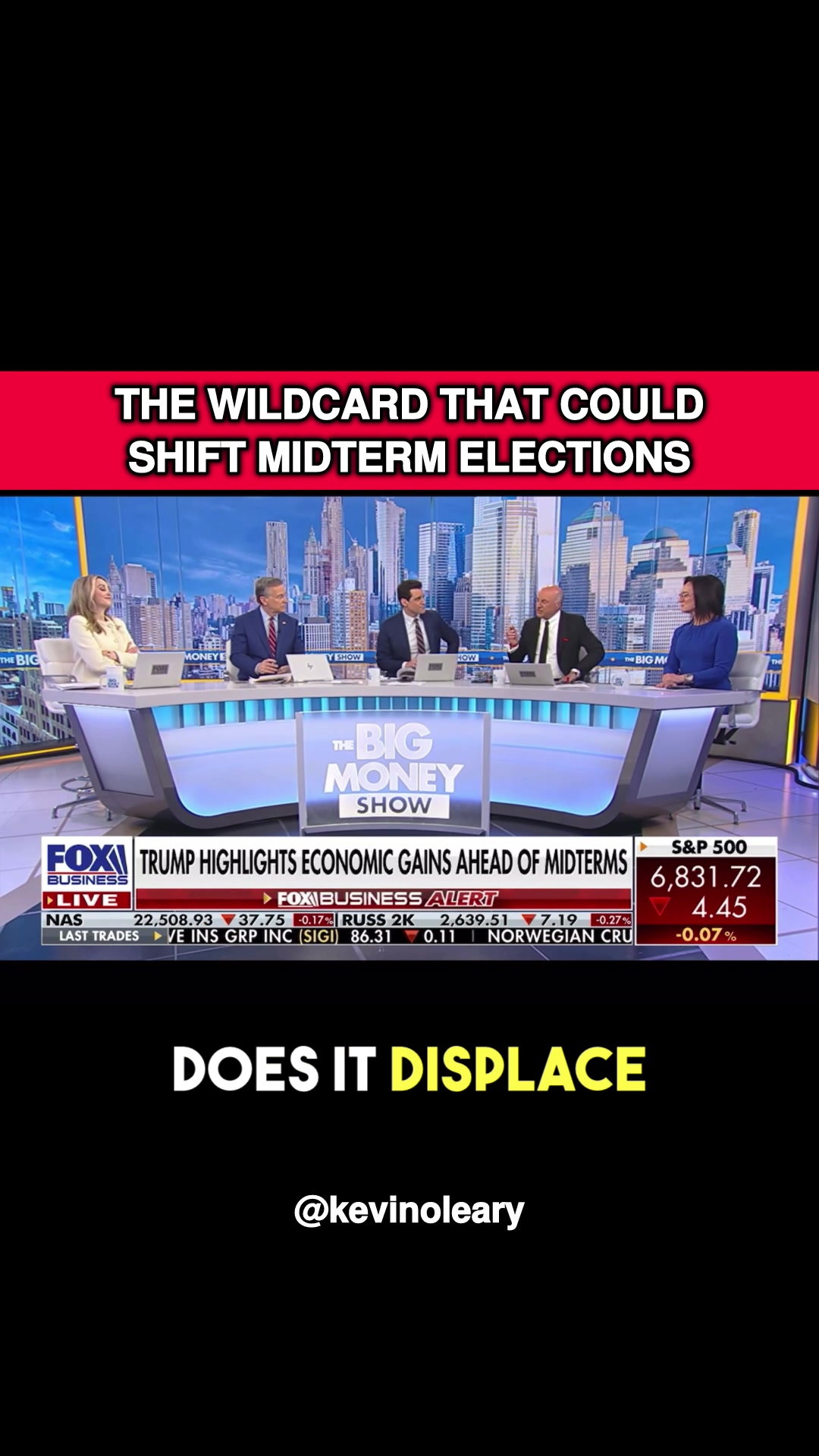 Wild card right here. We don't know the outcome of AI yet. Does it displace so many jobs that that becomes a midterm election issue? Or is the productivity so spectacular on margin and productivity enhancement in the S&P 500, the market keeps going up, hitting new highs? That is the wild card because forever, this administration and Trump will be the AI president. It all came on his watch. Everybody's wondering what the outcome's gonna be: job loss or productivity enhancement? If he wins on the productivity enhancement, for the first time ever, maybe technology saves the midterms.