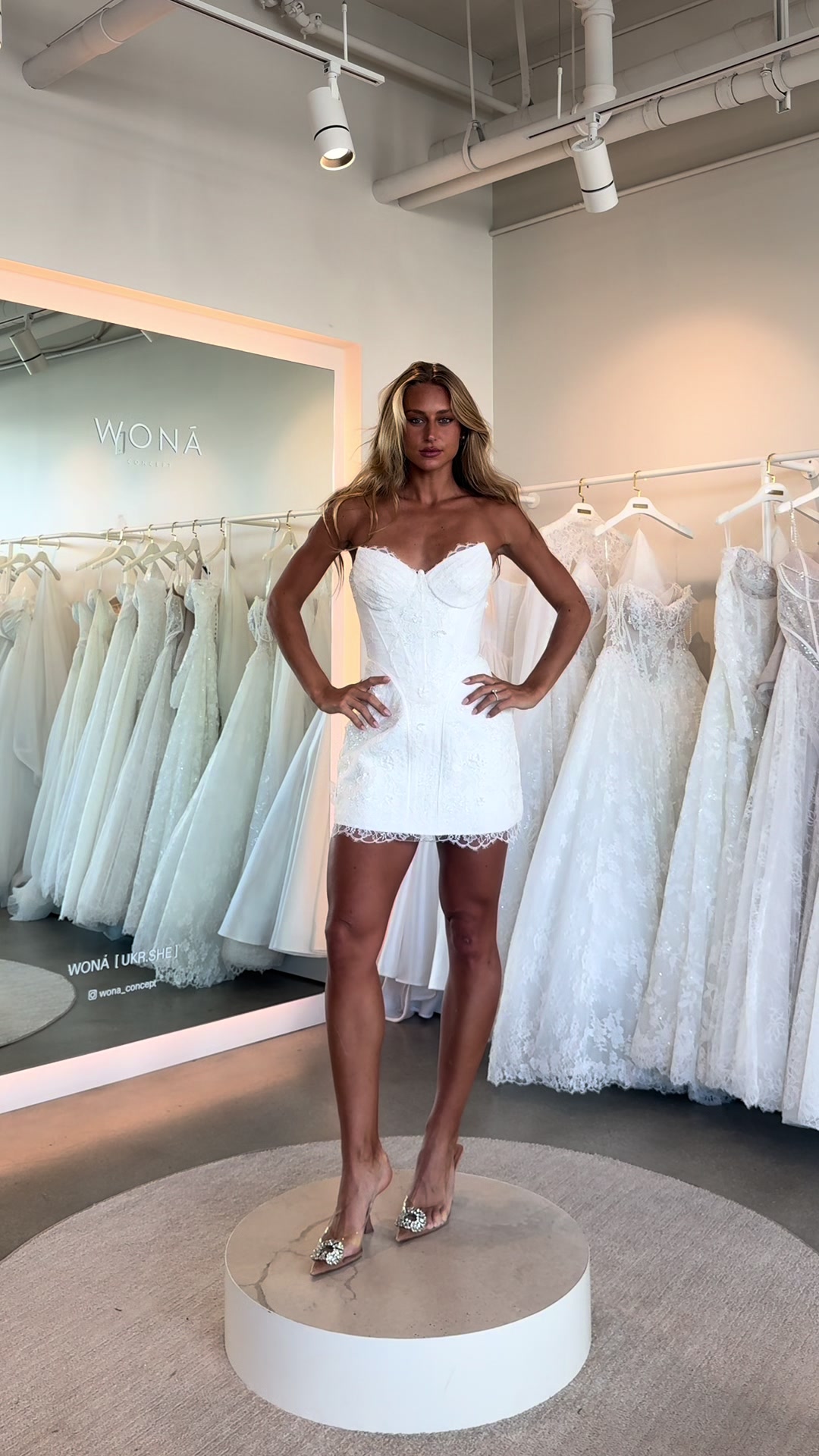 What would be your choice 1,2 or 3?💍 @WONA BRIDAL #wedding #dress #inspo #minidress