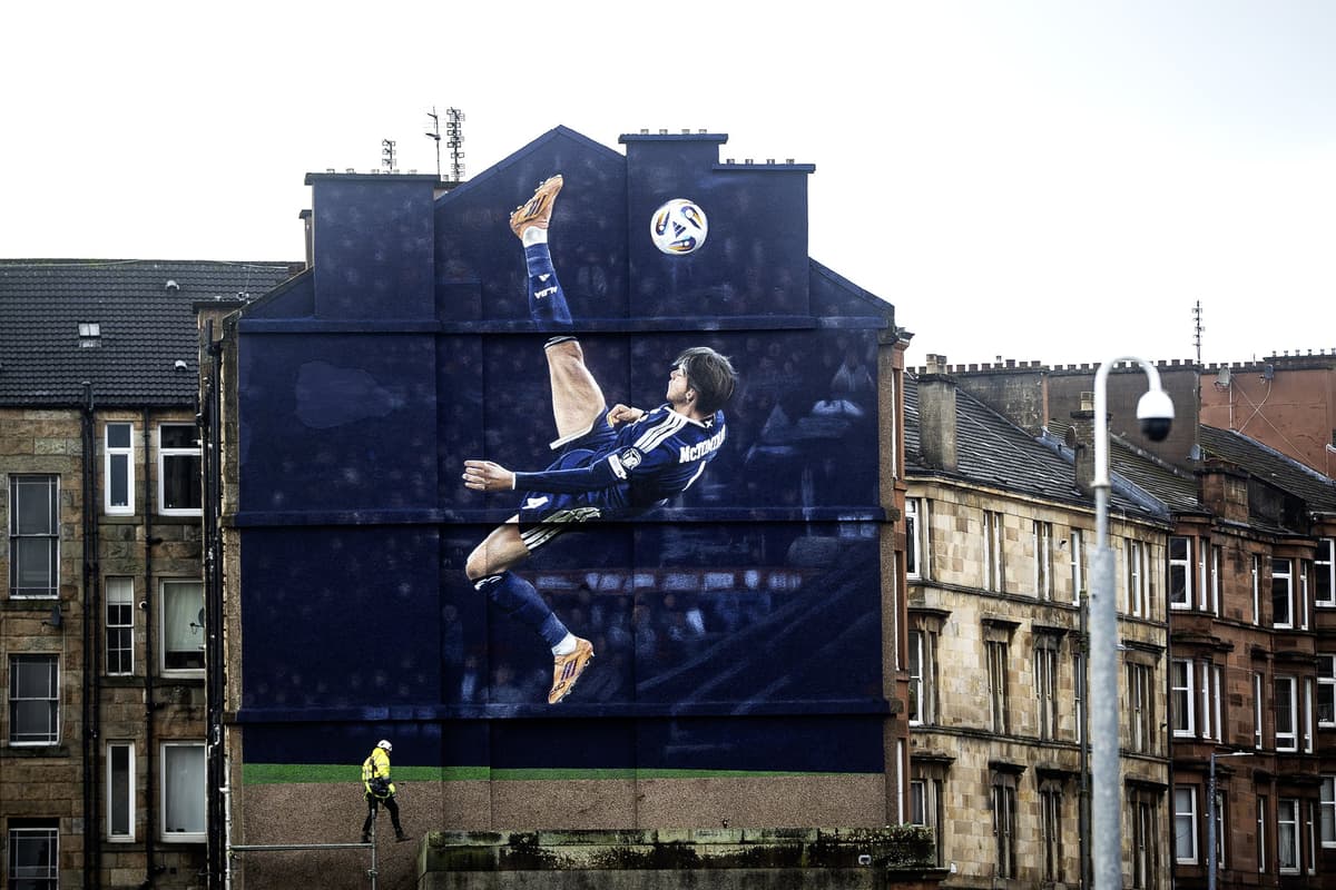 Scott McTominay mural of incredible Scotland overhead kick goal unveiled in full