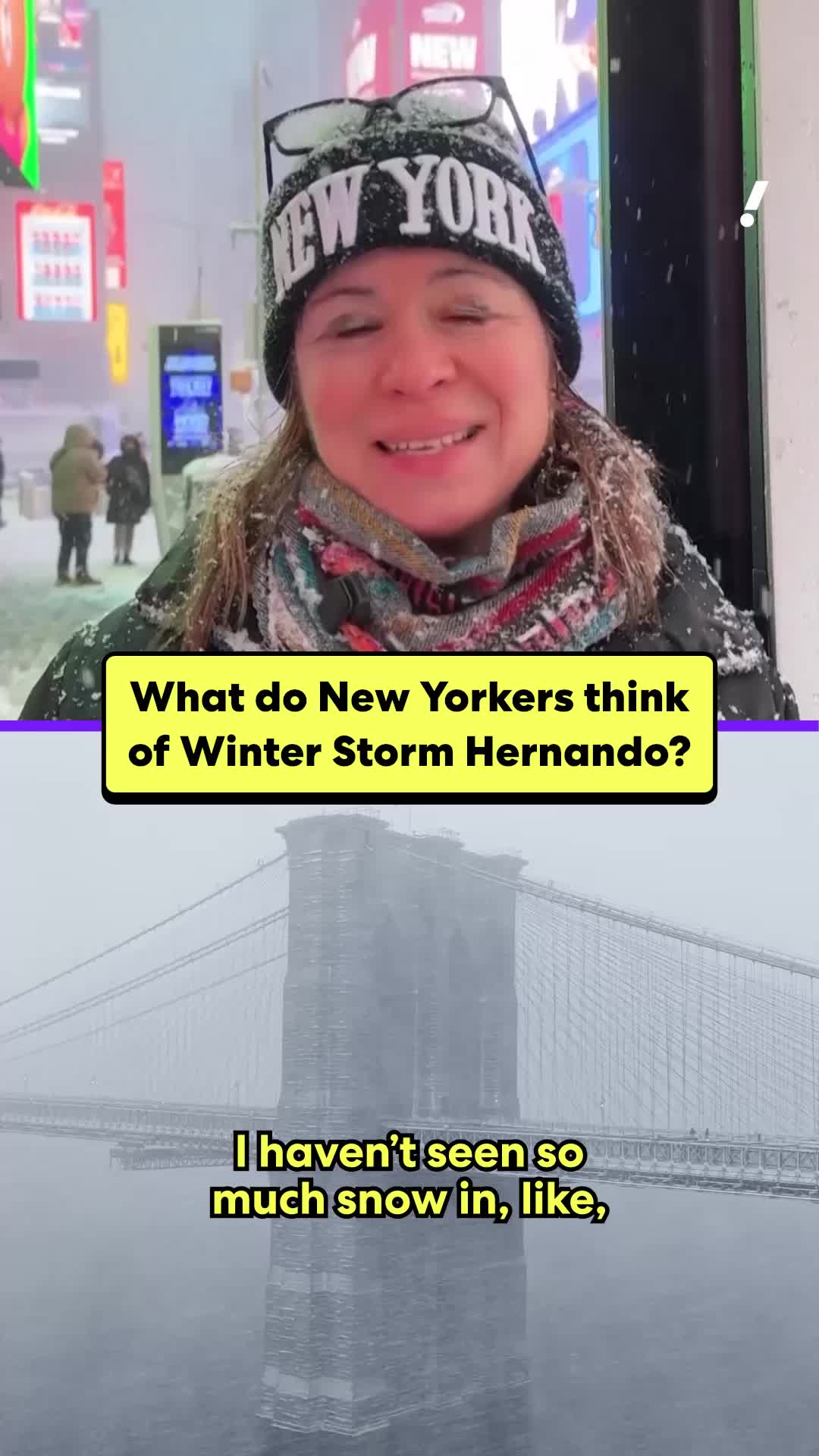 New Yorkers vs. Winter Storm Hernando 🌨️ New York City residents react after the blizzard dumped nearly two feet of snow, shutting down schools and triggering a citywide travel ban.