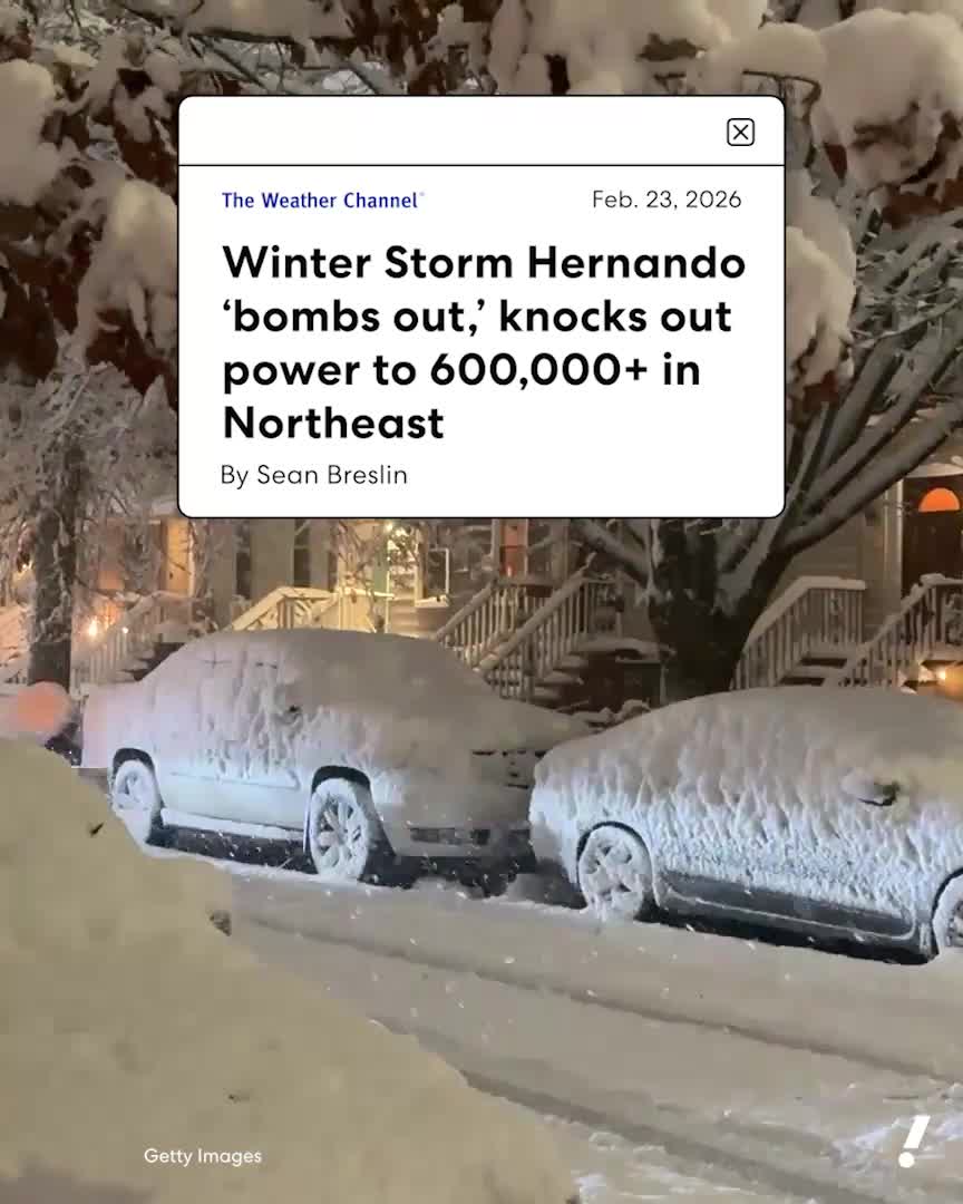 Winter Storm Hernando is still hammering the Northeast. ❄️ Over 650,000 people are without power and more than 10,000 flights have been canceled as this bomb cyclone continues into its second day.