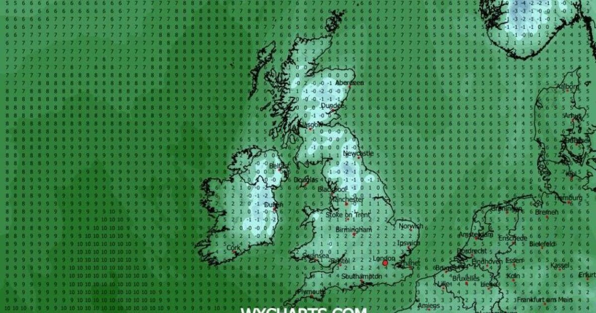 UK snow maps reveal 8-day blizzard hitting as far south as London with -2C freeze